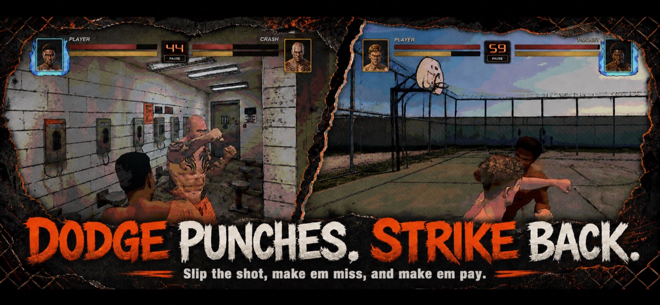 Dodge punches, strike back — cell fight and prison-yard fight